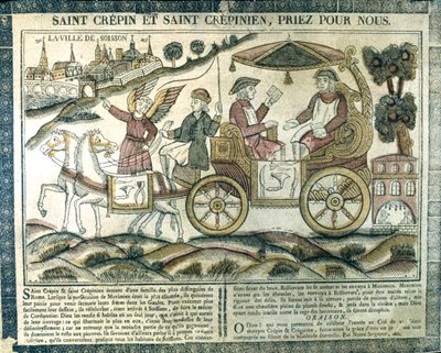 St. Crispin und St. Crispinian, christliche Märtyrer, 19. Jahrhundert von Unbekannt