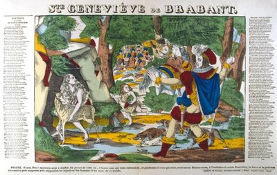 Die heilige Genoveva von Brabant im Wald, 19. Jahrhundert von Unbekannt