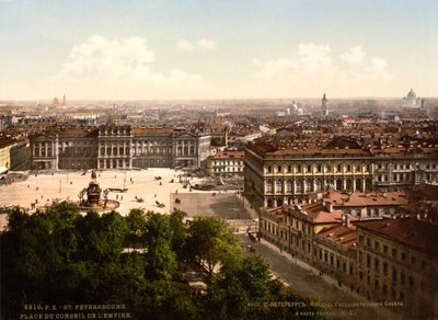 Isaaksplatz, St. Petersburg, Russland, um 1890-1905 von Unbekannt