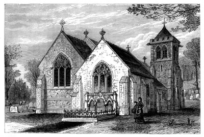 St. Michaels Kirche und das Grab von Benjamin Disraeli 1804-1881, spätes 19. Jahrhundert von Unbekannt