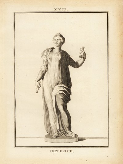 Statue der Euterpe, Muse der Musik in der griechischen Mythologie von Unbekannt