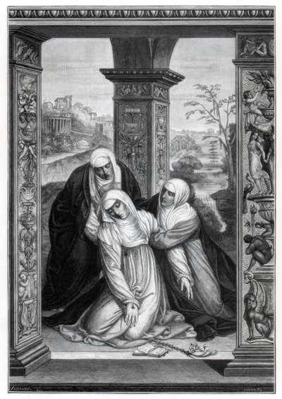 Stigmatisierung der Heiligen Katharina von Siena, 1870 von Unbekannt
