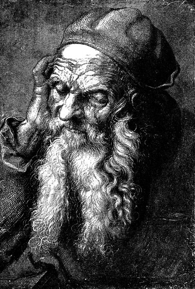 Studie eines alten Mannes, spätes 15. - frühes 16. Jahrhundert von Unbekannt