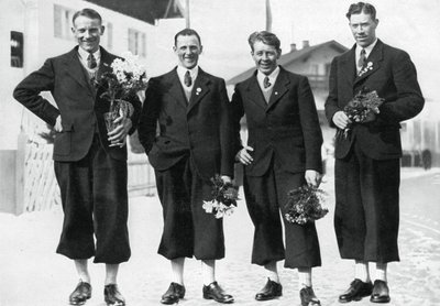 Schwedisches Langlaufteam, Olympische Winterspiele, Garmisch-Partenkirchen, Deutschland, 1936 von Unbekannt
