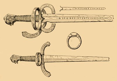 Schwert, Dolch und Ring von König James IV. von Schottland, 1897 von Unbekannt