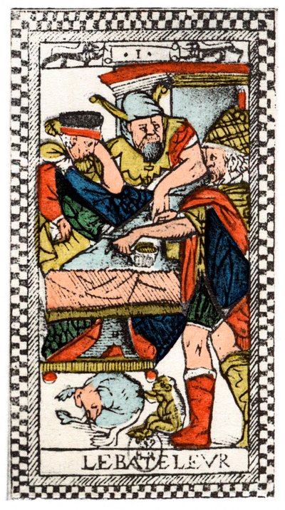 Tarotkarte des Gaukler oder Scharlatan, Pariser Tarot, 1500 von Unbekannt