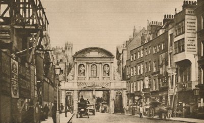 Temple Bar: Die Stadtgrenze im Strand im Jahr 1878, ca. 1935 von Unbekannt