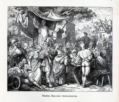 Tetzel verkauft Ablässe, 1882 von Unbekannt