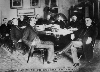 Das amerikanische Kriegskabinett, 1898 von Unbekannt