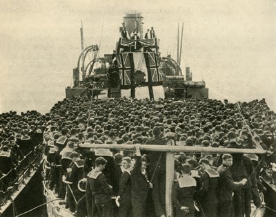 Der Erzbischof von York besucht britische Matrosen der Royal Navy, Erster Weltkrieg, 1914 von Unbekannt