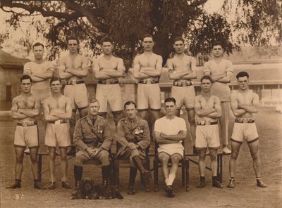Das Bataillons-Boxteam des Ersten Bataillons, The Queens Own Royal West Kent Regiment. Poona von Unbekannt