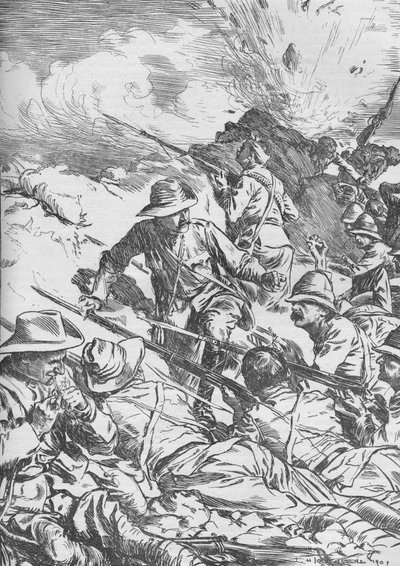 Die Schlacht von Spion Kop, Burenkrieg, Südafrika von Unbekannt