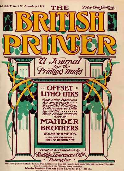 Der britische Drucker - Werbung, 1916 von Unbekannt