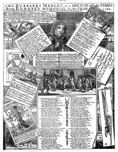 The Bubblers Medley, oder eine Skizze der Zeiten, 1720 von Unbekannt