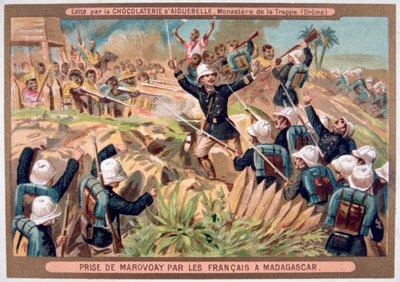Die Eroberung von Marovoay durch die Franzosen, Madagaskar, 19.-20. Jahrhundert von Unbekannt