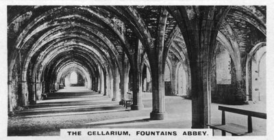 Das Cellarium, Fountains Abbey, Yorkshire, ca. 1920er von Unbekannt
