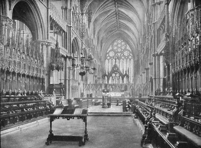 Der Chor, Lincoln Cathedral, 1902 von Unbekannt