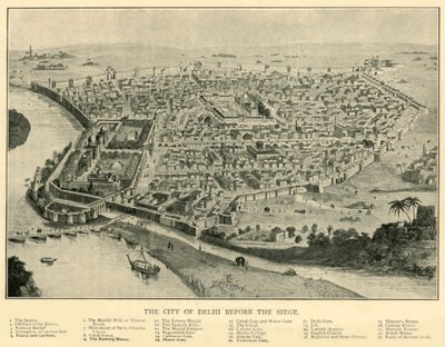 Die Stadt Delhi vor der Belagerung, 1901 von Unbekannt