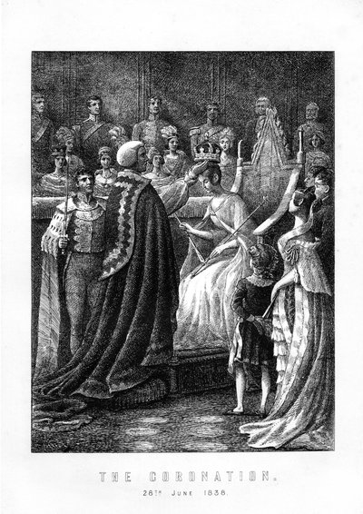 Die Krönung von Königin Victoria, Westminster Abbey, London, 28. Juni 1838, 1899 von Unbekannt