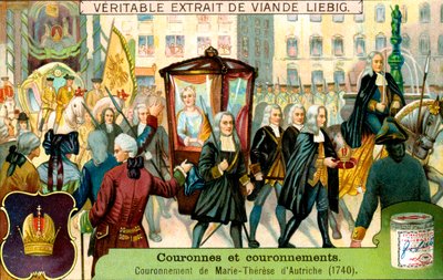 Die Krönung von Maria Theresia von Österreich im Jahr 1740, um 1900 von Unbekannt