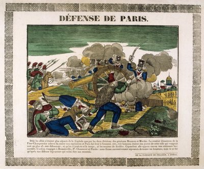 Die Verteidigung von Paris, 1814, 19. Jahrhundert von Unbekannt