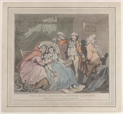 Der sterbende Patient oder die letzte Gebühr des Arztes, 1. April 1786 von Unbekannt