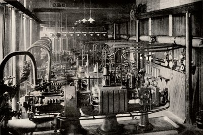 Die erste Parsons-Turbo-Elektrische-Generatorstation, ca. 1916 von Unbekannt