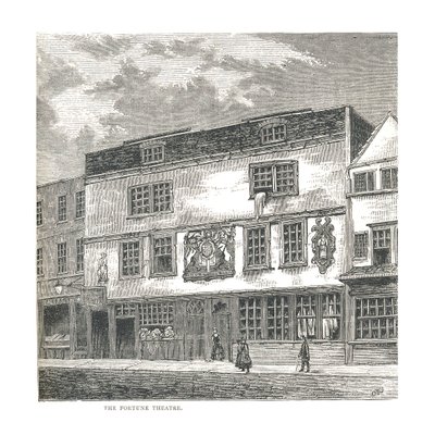Das Fortune Theatre. Nach einem Druck veröffentlicht von Wilkinson von Unbekannt