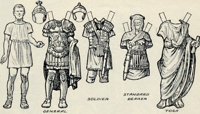 Die Galerie der historischen Kostüme: Was die Briten und Römer trugen, ca. 1934 von Unbekannt