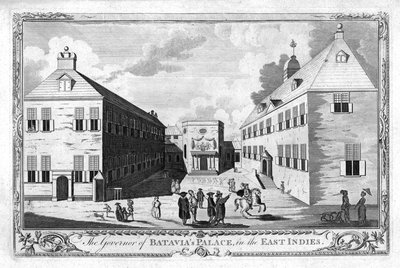 Der Palast des Gouverneurs von Batavia, in den Ostindien, um 1750 von Unbekannt