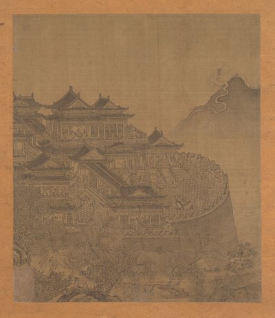 Der unsterbliche Lü Dongbin erscheint über dem Yueyang-Pavillon, 15.-16. Jahrhundert von Unbekannt