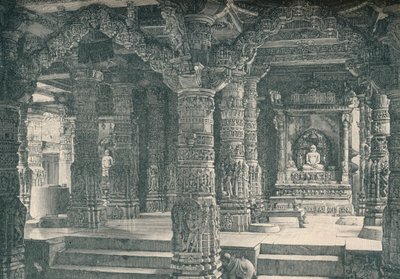 Das Innere eines Jain-Tempels am Mount Abu in Rajputana, ca. 1903, 1904 von Unbekannt