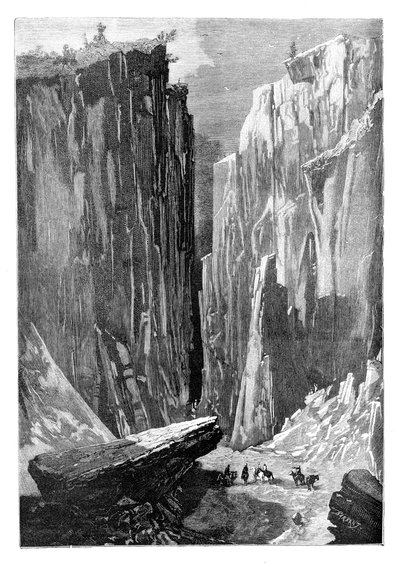 Die Eisentor-Schlucht auf der Karshi-Derbent-Route, Afghanistan, 1895 von Unbekannt