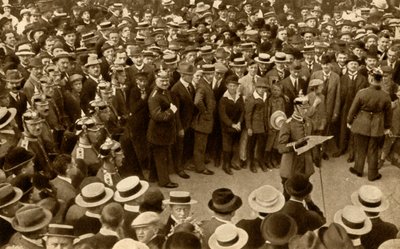 Die Kriegserklärung des Kaisers gegen Großbritannien...Berlin, Deutschland, 4. August 1914 von Unbekannt