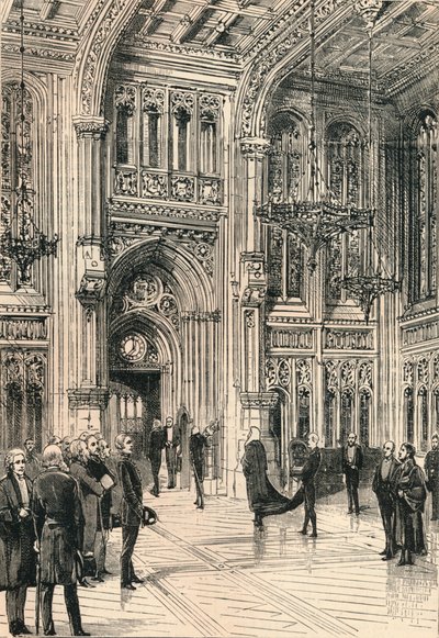 Die Lobby des Unterhauses, ca. 1910 von Unbekannt