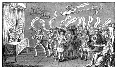 Der Magier oder Flaschenbeschwörer. Englische Leichtgläubigkeit: oder, Ihr seid alle abgefüllt, 1749 von Unbekannt