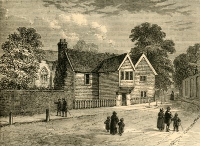 Das alte Pfarrhaus, Stoke Newington, 1858, um 1876 von Unbekannt