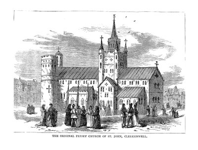 Die ursprüngliche Prioratskirche von St. John, 1878 von Unbekannt