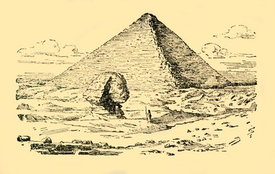 Die Pyramiden von König Khufu und die Große Sphinx von Gizeh, Ägypten, ca. 1930 von Unbekannt