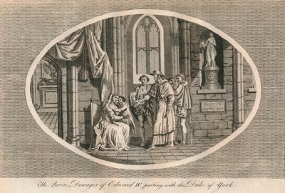 Die Königinwitwe von Edward IV. trennt sich von ihrem Sohn, dem Herzog von York, 1483 von Unbekannt