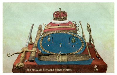 Die Insignien Schottlands, Edinburgh Castle, 19. oder 20. Jahrhundert von Unbekannt