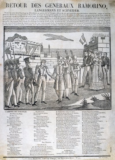 Die Rückkehr von General Ramorino, 1831 von Unbekannt