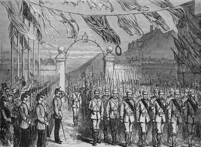 Die Rückkehr der Truppen aus Ashantee von Unbekannt