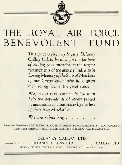 Der Royal Air Force Benevolent Fund, 1941 von Unbekannt