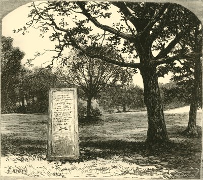 Der Rufus-Stein im New Forest, 1890 von Unbekannt