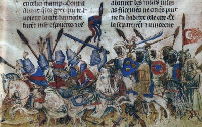 Die Belagerung von Antiochia während des Ersten Kreuzzugs, ca. 1200 von Unbekannt