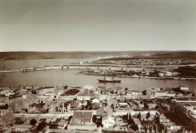 Die Südliche Bucht und Kap Paul, Sewastopol, Krim, 1850er von Unbekannt