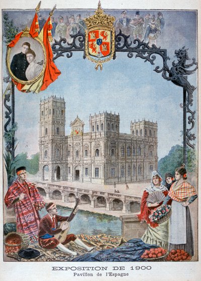 Der spanische Pavillon auf der Weltausstellung 1900, Paris, 1900 von Unbekannt