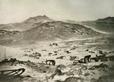 Der Beginn eines Schneesturms in den Winterquartieren, ca. 1908, 1909 von Unbekannt