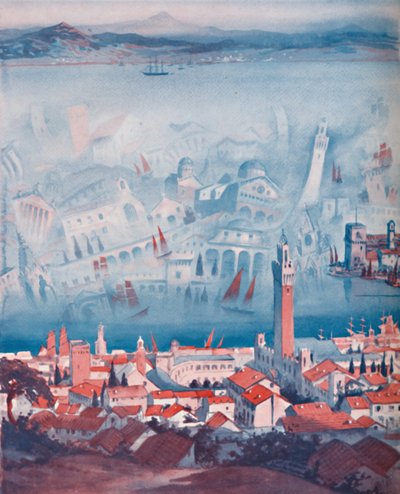 Die seltsame Fata Morgana in Sizilien, 1935 von Unbekannt